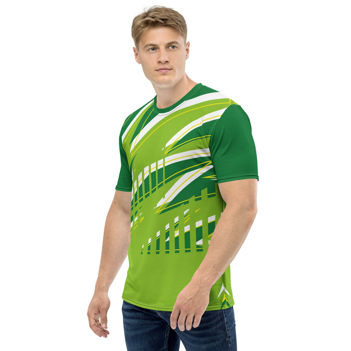 Premium Men's Jersey - Green-White Barrier