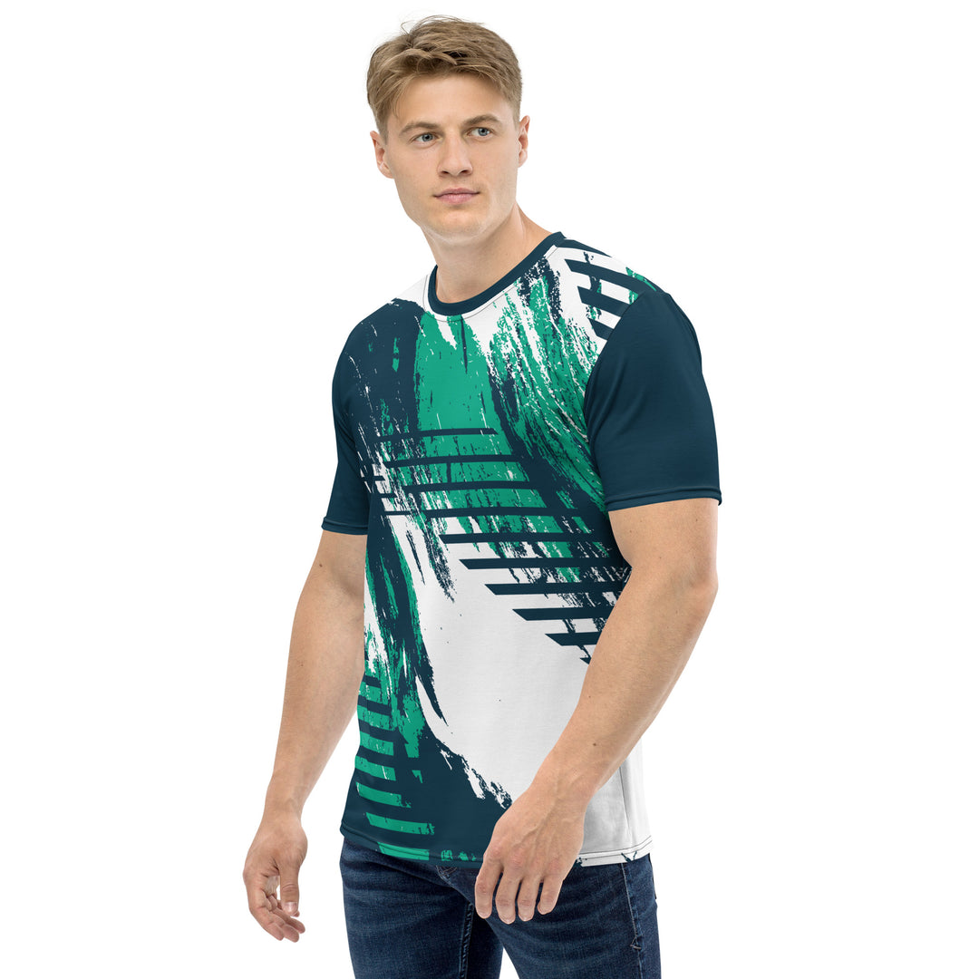 Premium Men's Jersey - White-Green Path