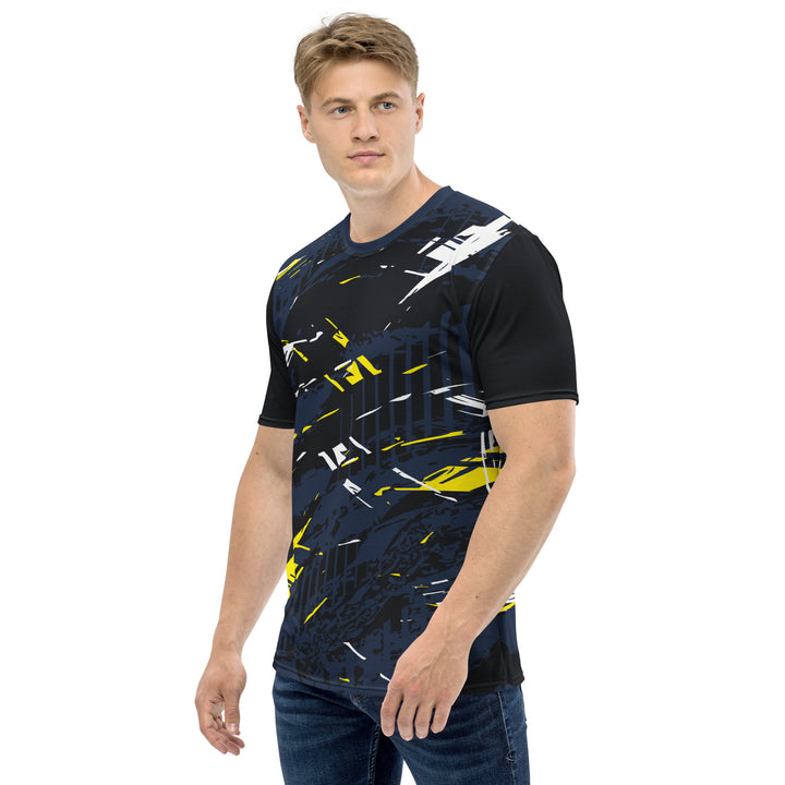 Premium Men's Jersey - Black-Yellow Sparks