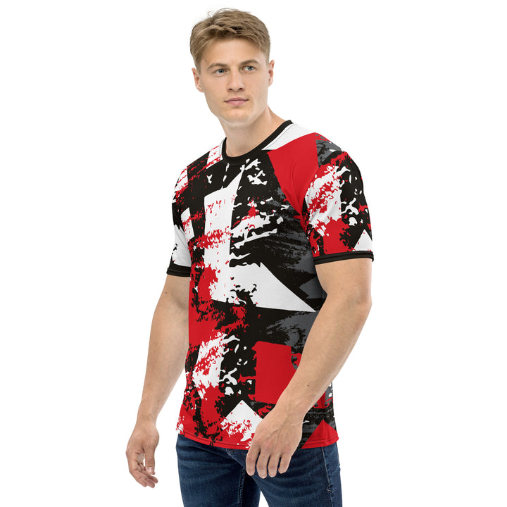 Premium Men's Jersey - Black-Red Map