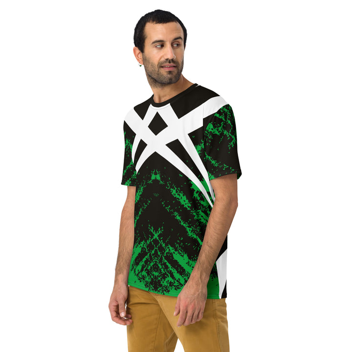 Premium Men's Jersey - Black-Green Tribal