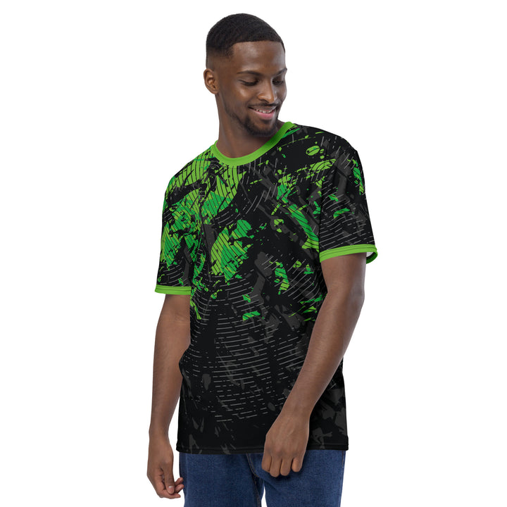 Premium Men's Jersey - Black-Green Radar