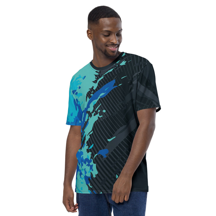 Premium Men's Jersey - Black-Blue Surf