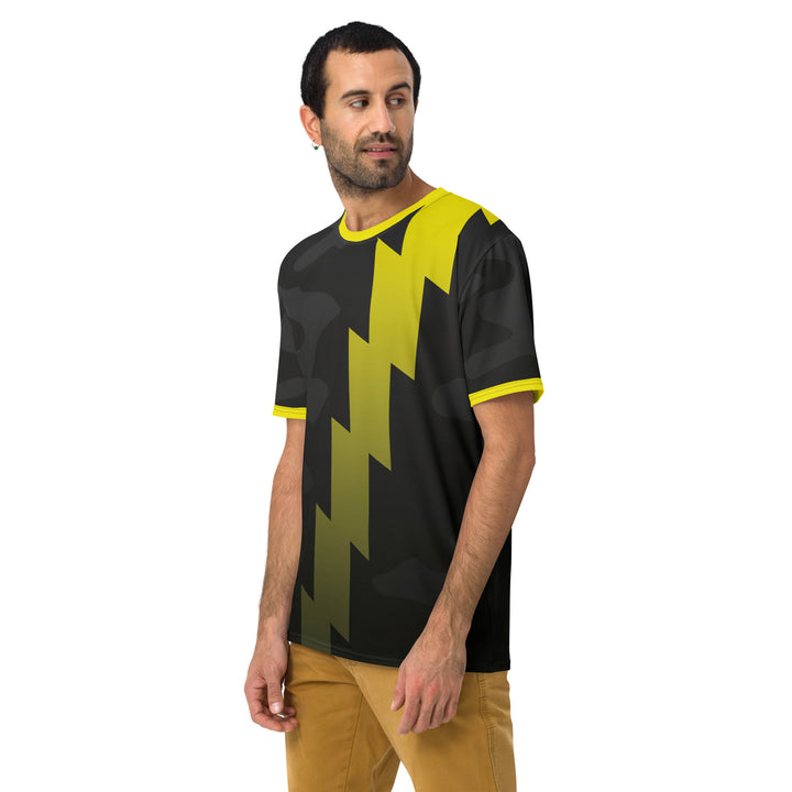 Premium Men's Jersey - Black-Yellow Bolt