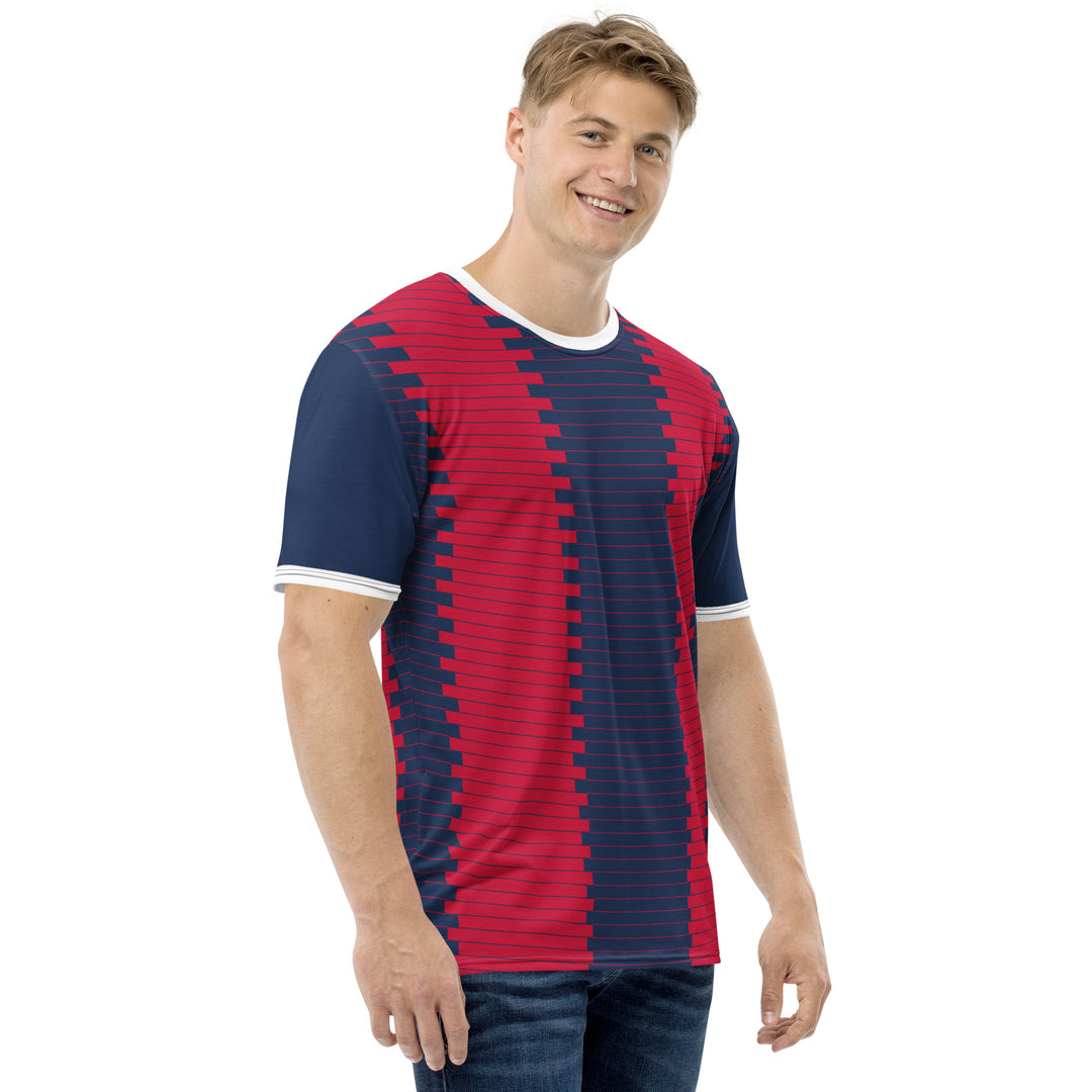 Premium Men's Jersey - Red-Blue Bar