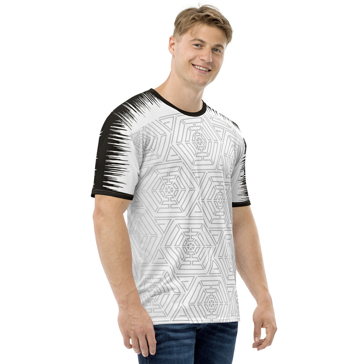 Premium Men's Jersey - White-Grey Maze