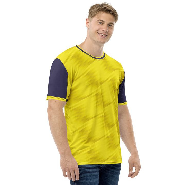 Premium Men's Jersey - Yellow-Purple Distortion