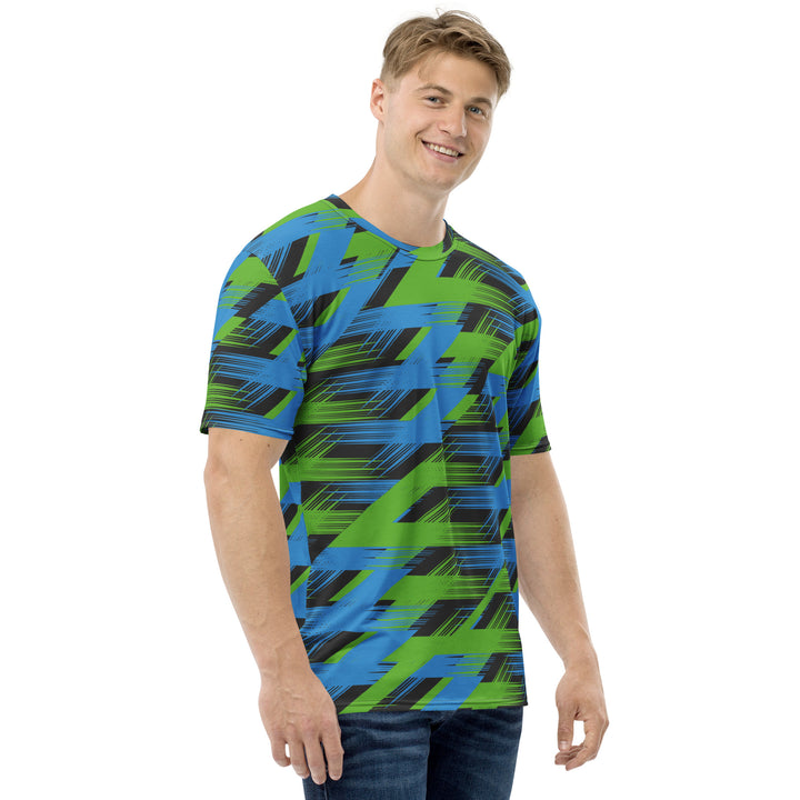 Premium Men's Jersey - Blue-Green Rough