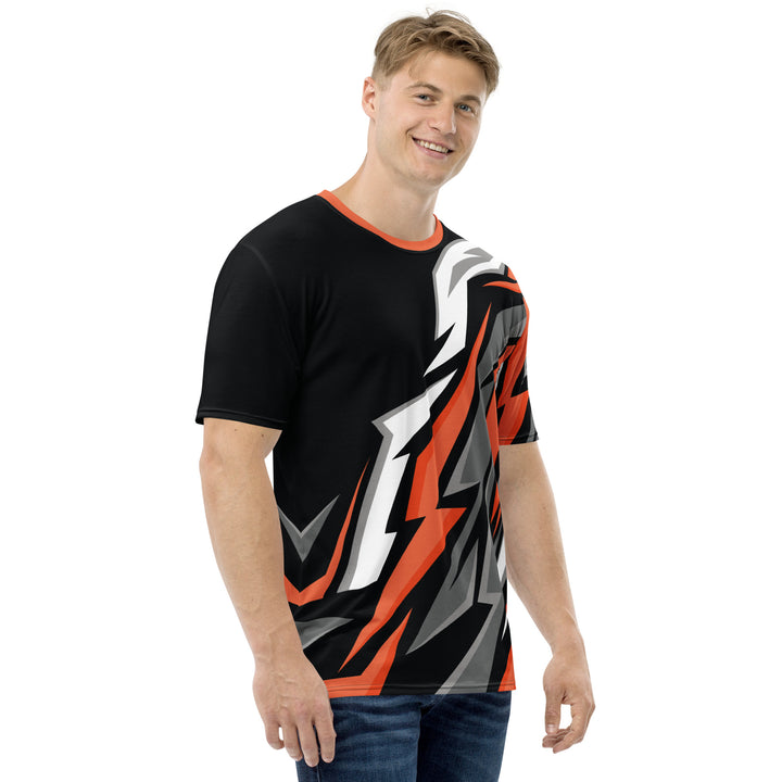 Premium Men's Jersey - Orange-Black Graffiti