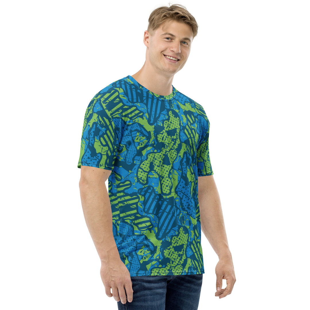 Premium Men's Jersey - Green-Blue Chart