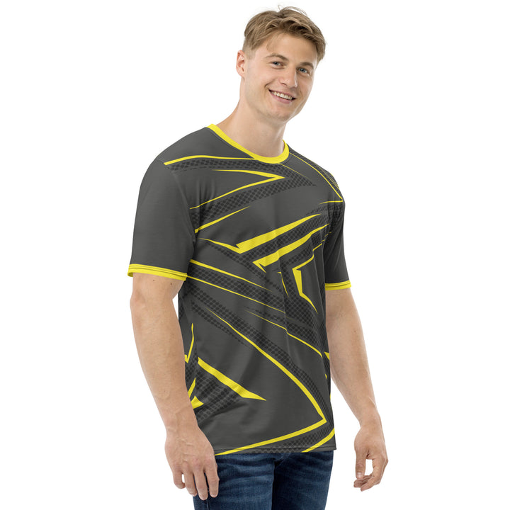 Premium Men's Jersey - Grey-Yellow Iron