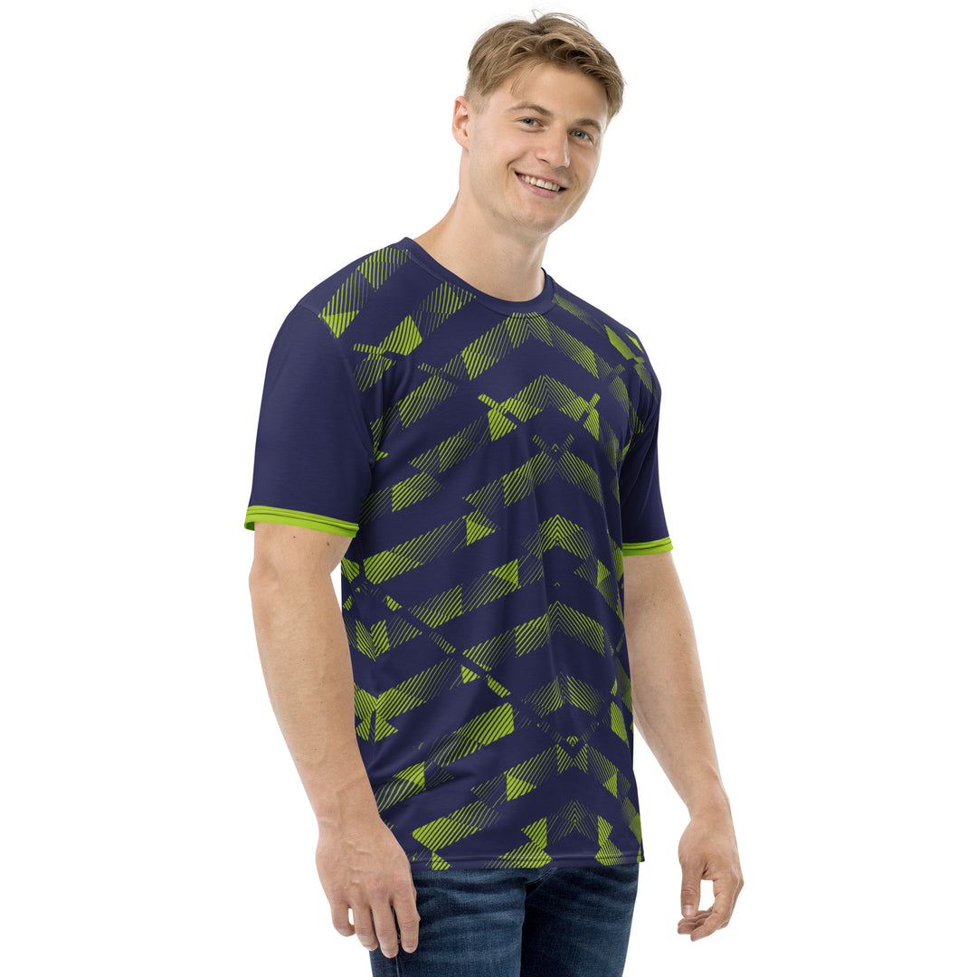 Premium Men's Jersey - Blue-Green Striker