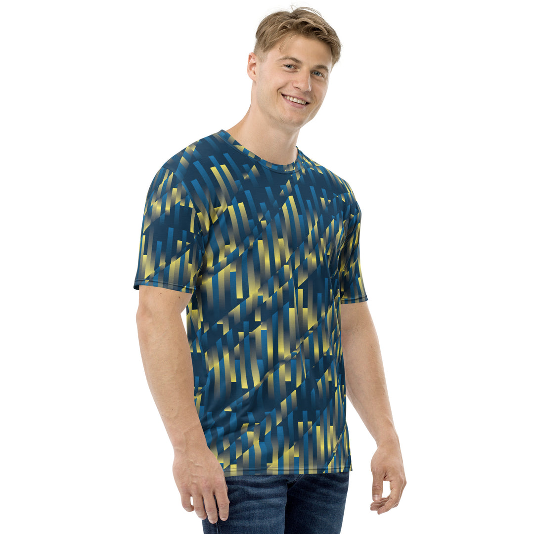 Premium Men's Jersey - Blue-Yellow Rain