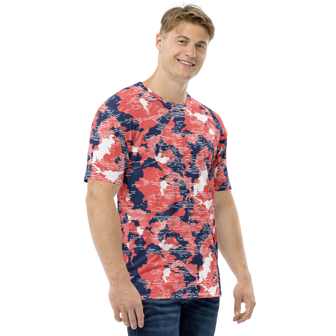Premium Men's Jersey - Red-Blue Sunset