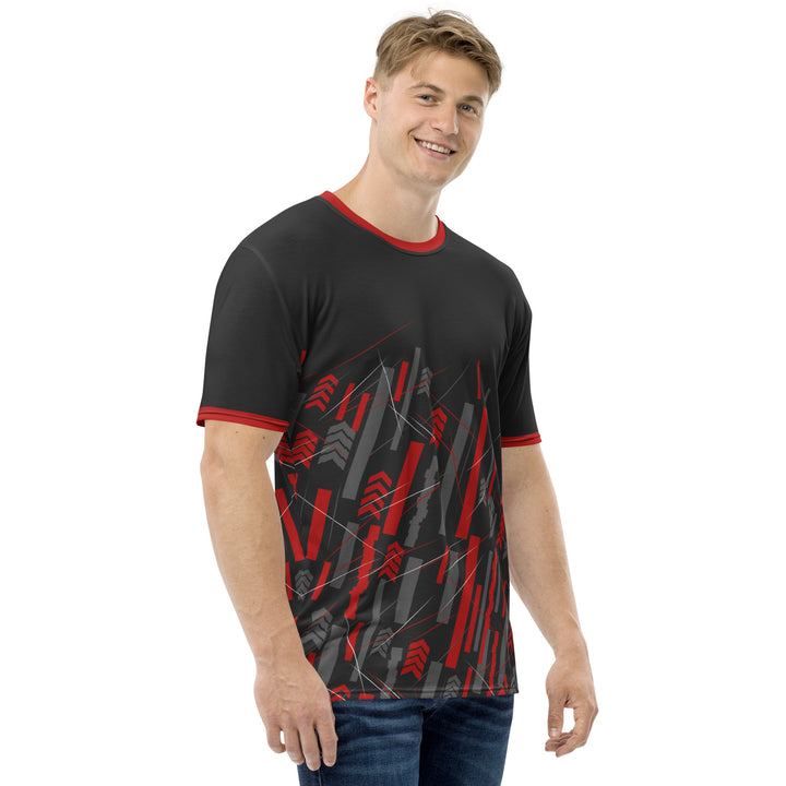 Premium Men's Jersey - Black-Red Track