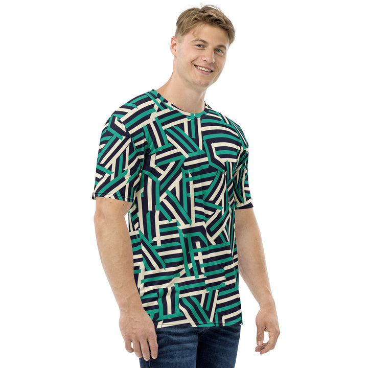 Premium Men's Jersey - Black-Green Maze