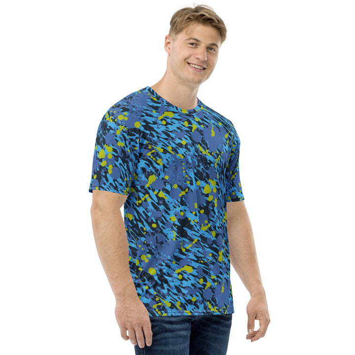 Premium Men's Jersey - Blue-Green Flower