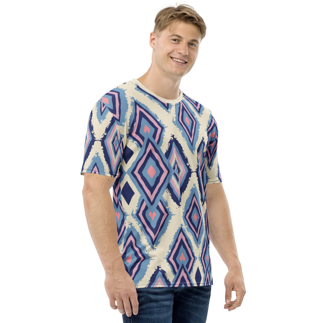 Premium Men's Jersey - Beige-Blue Illusion