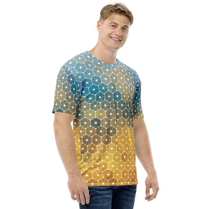 Premium Men's Jersey - Yellow-Blue Mosaic