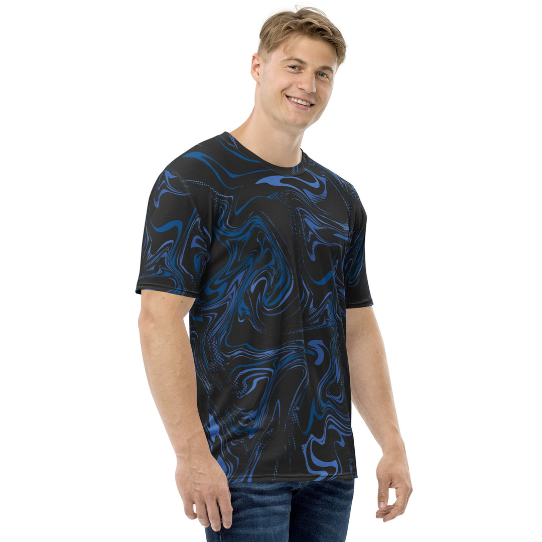 Premium Men's Jersey - Black-Blue Dye