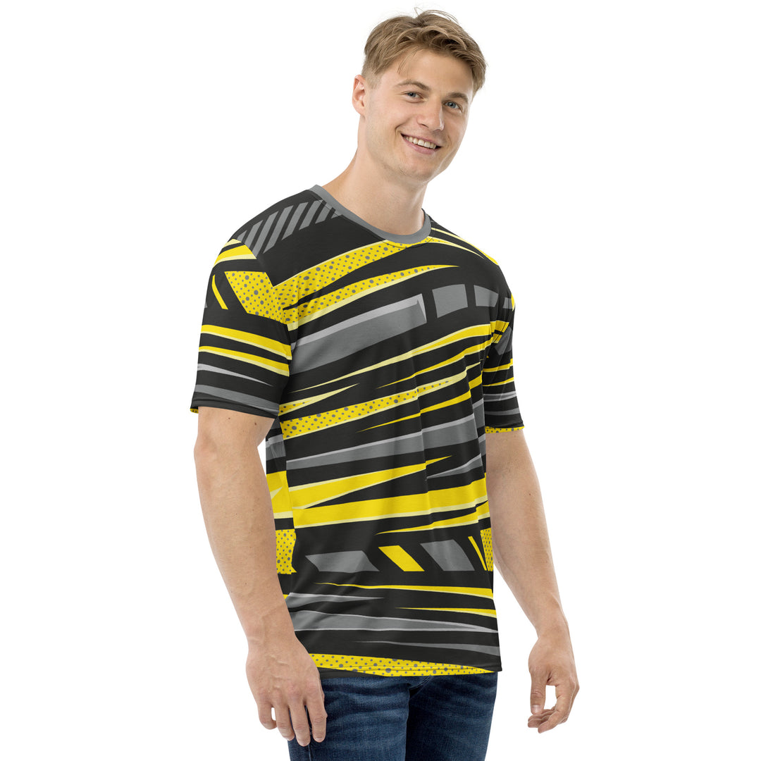 Premium Men's Jersey - Black-Yellow Trail