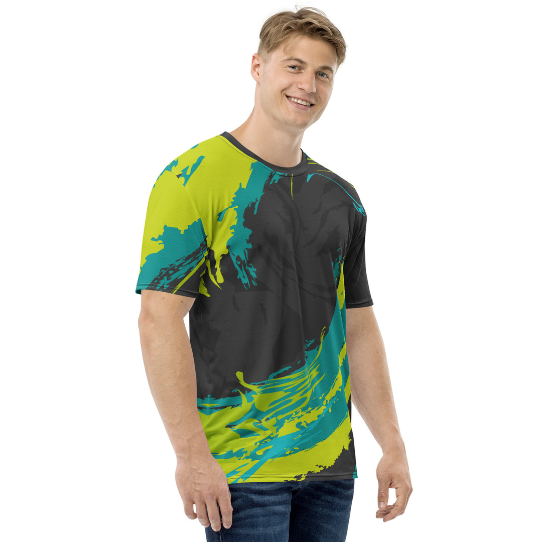 Premium Men's Jersey - Black-Green Fusion