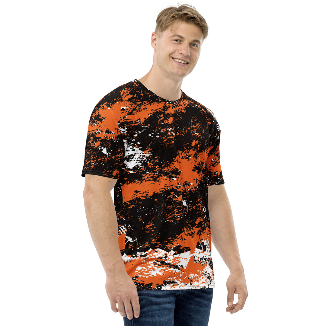 Premium Men's Jersey - Black-Orange Pitch