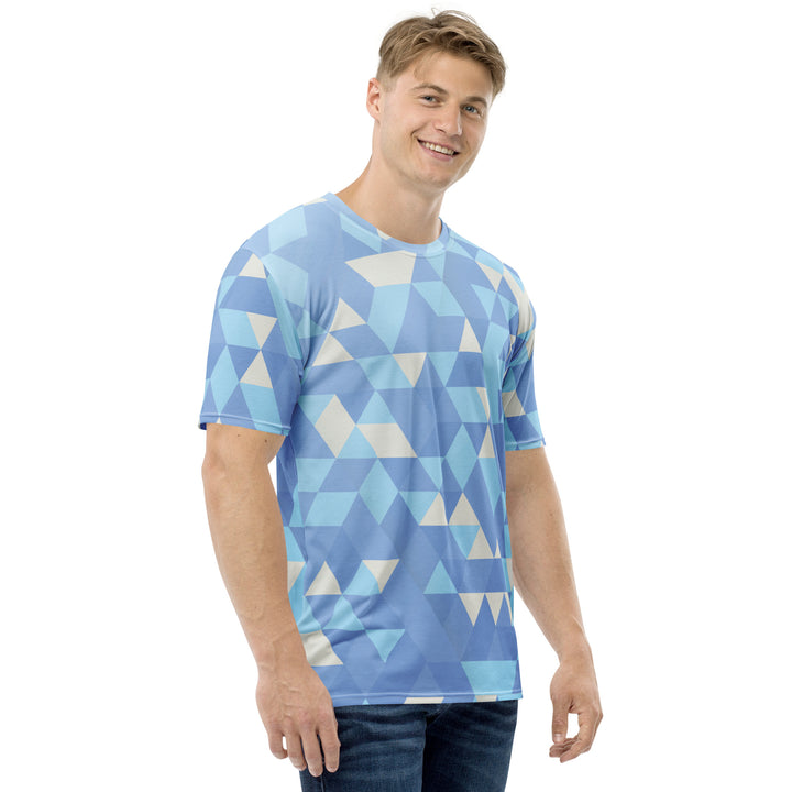 Premium Men's Jersey - Blue-White Triangle