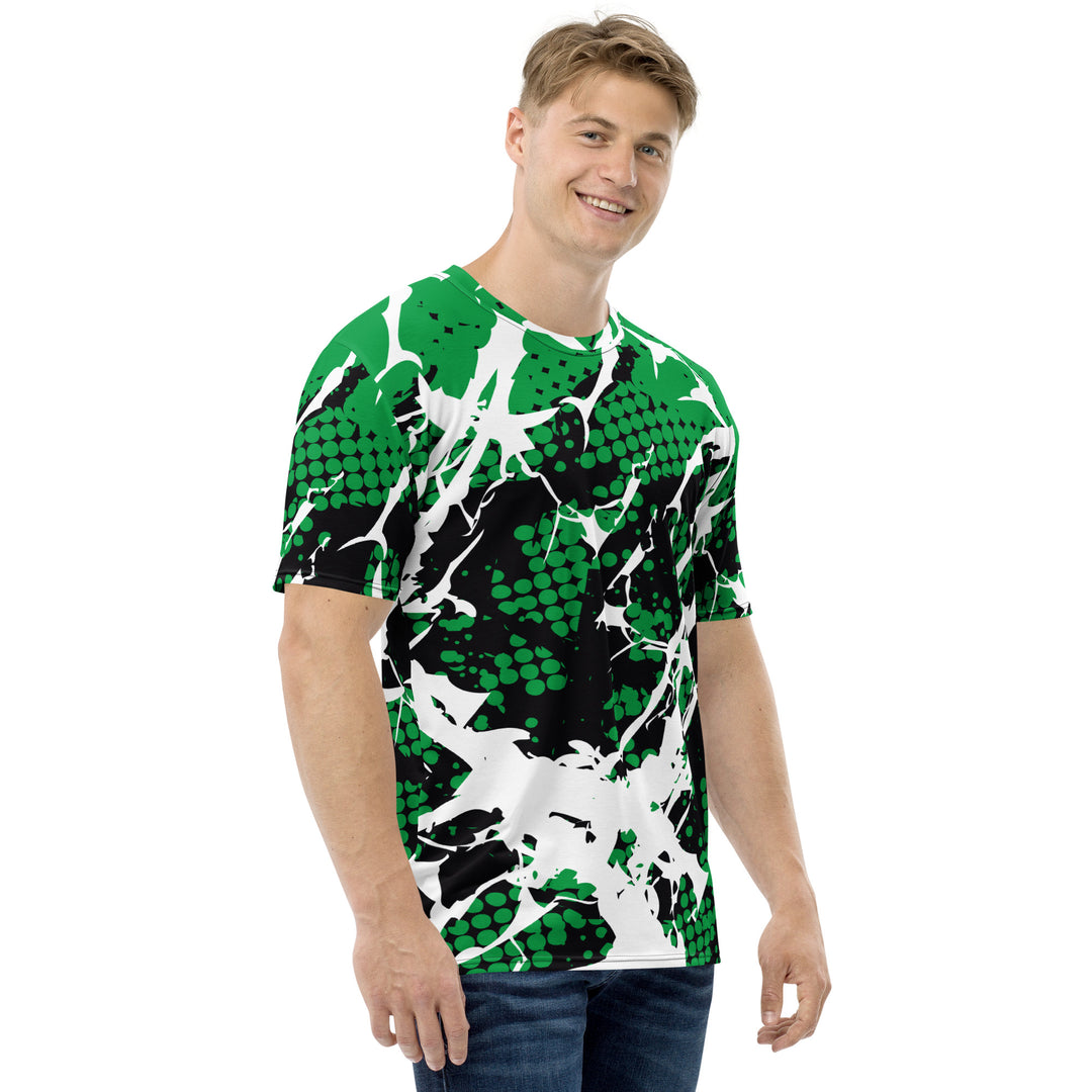 Premium Men's Jersey - Green-White Paint