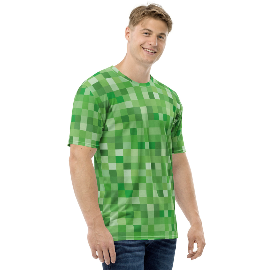 Premium Men's Jersey - Green Pixel