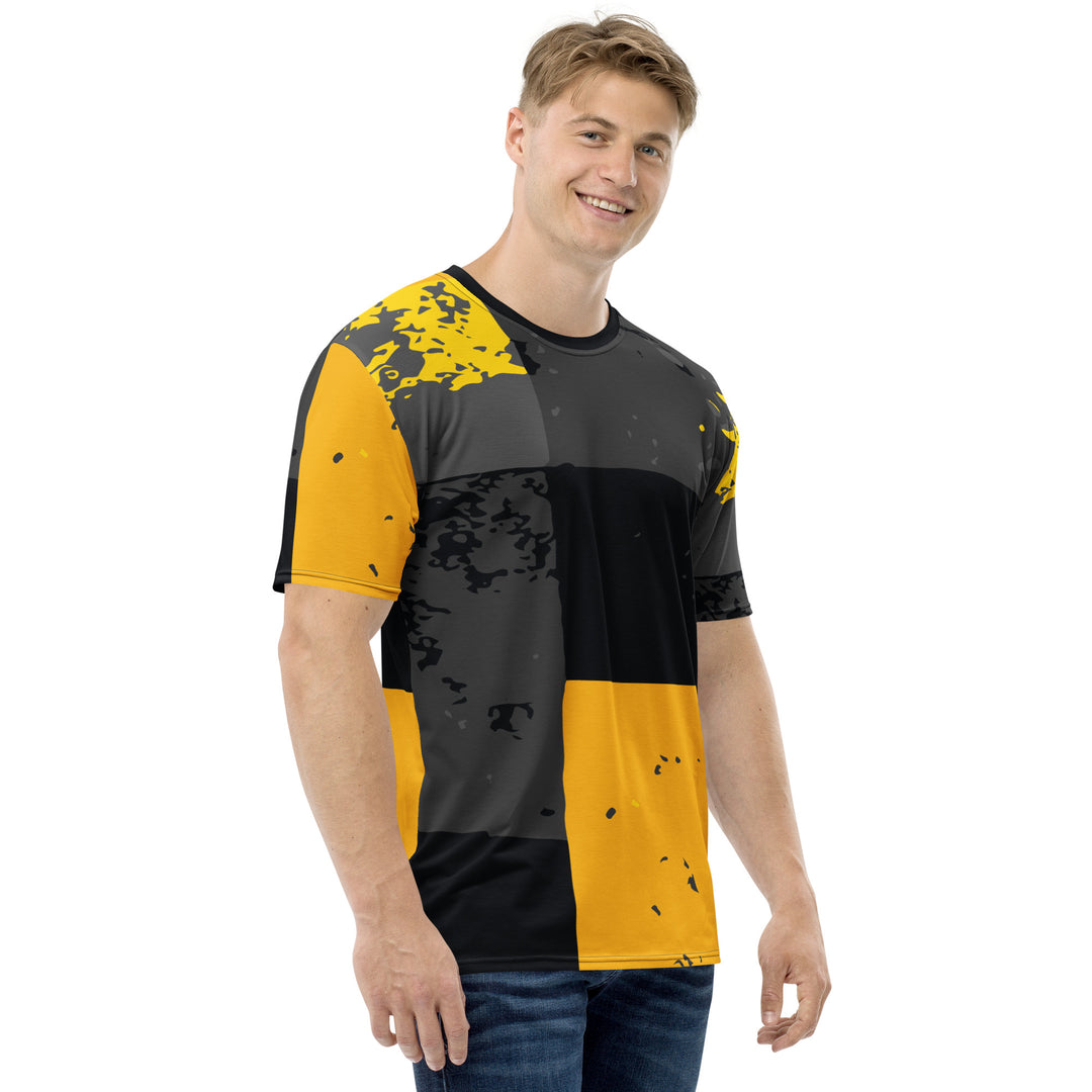 Premium Men's Jersey - Black-Yellow Frame