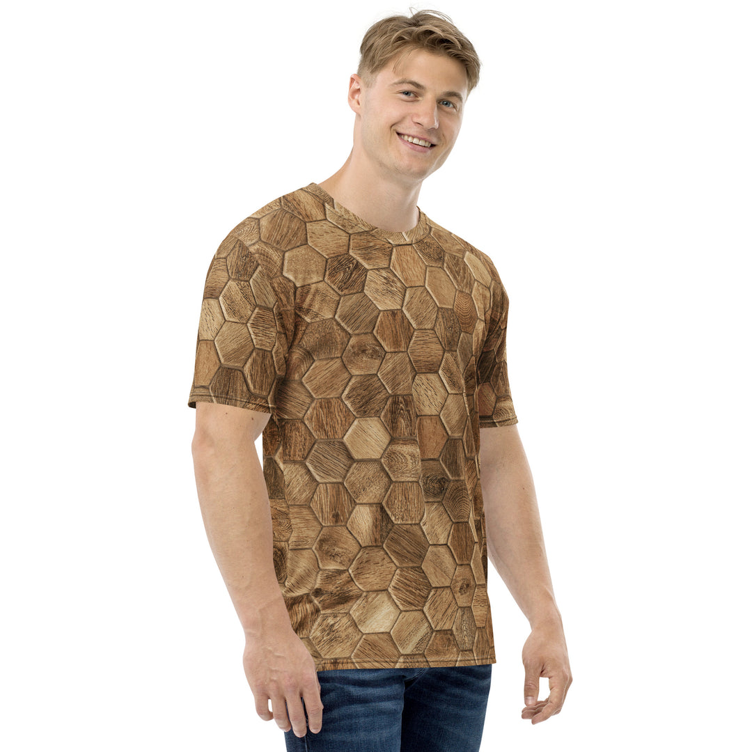 Premium Men's Jersey - Wood Hexagon