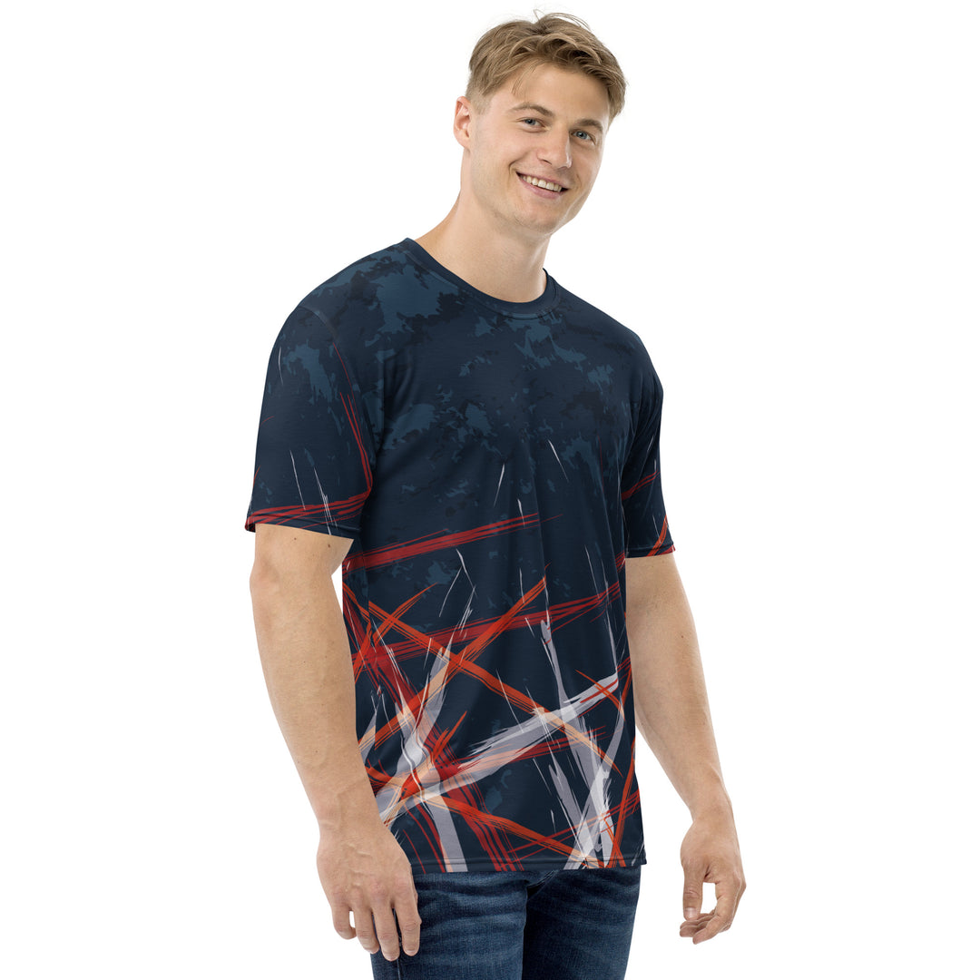 Premium Men's Jersey - Blue-Red Spike