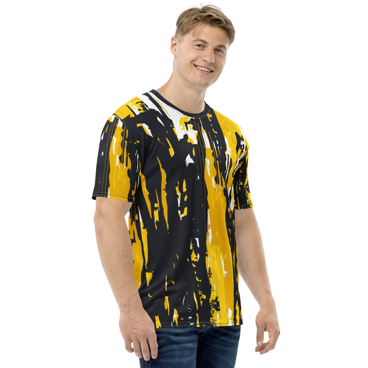 Premium Men's Jersey - Black-Yellow Pillar