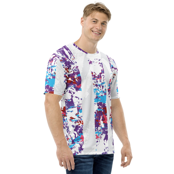 Premium Men's Jersey - White-Purple Bar