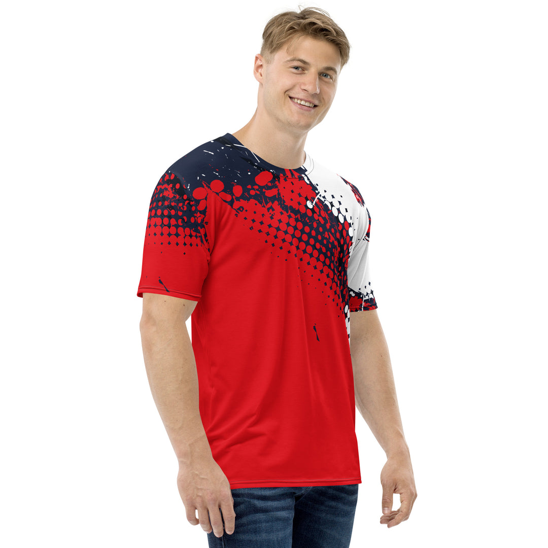 Premium Men's Jersey - Red-White Splash