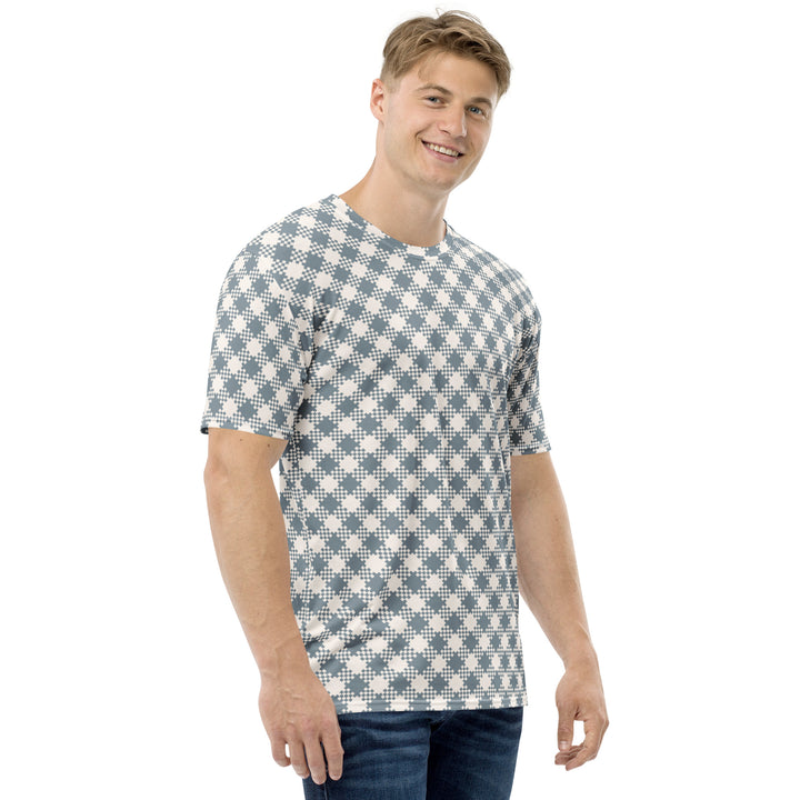 Premium Men's Jersey - White-Green Lattice