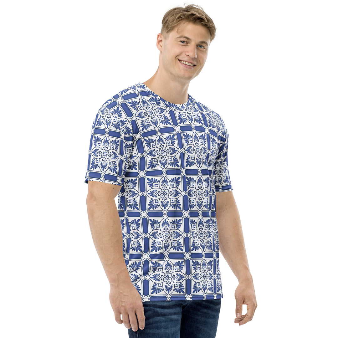 Premium Men's Jersey - Blue-White Blossom