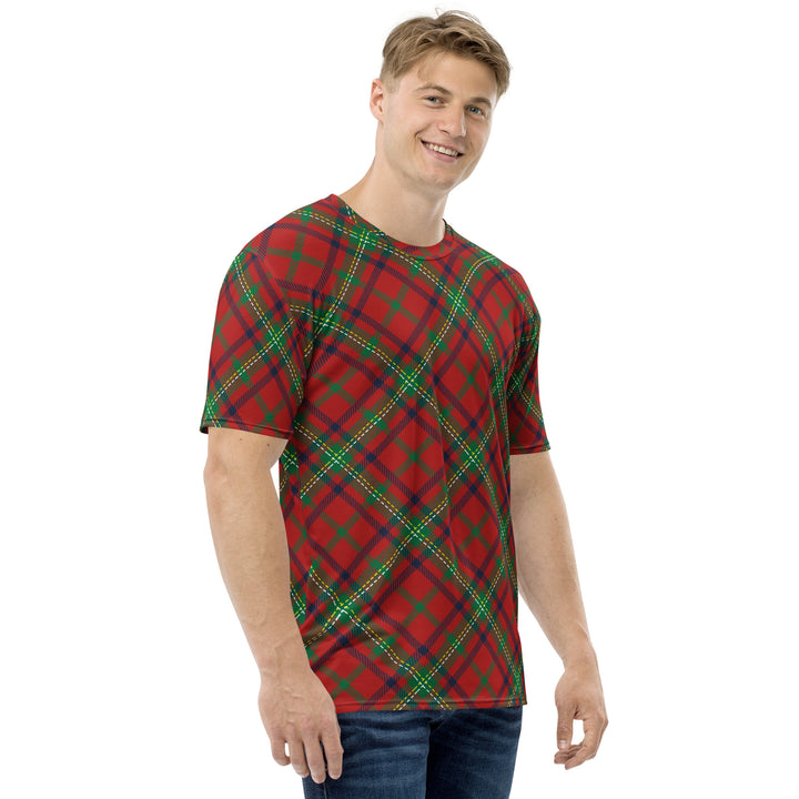 Premium Men's Jersey - Red-Green Tartan