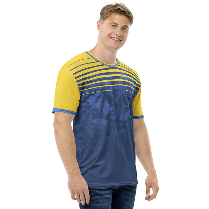 Premium Men's Jersey - Blue-Yellow Deep