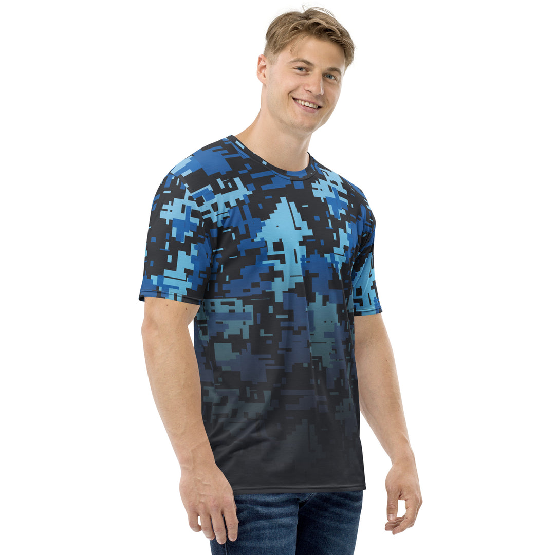 Premium Men's Jersey - Black-Blue Digital