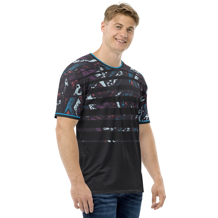 Premium Men's Jersey - Black-Blue Graffiti