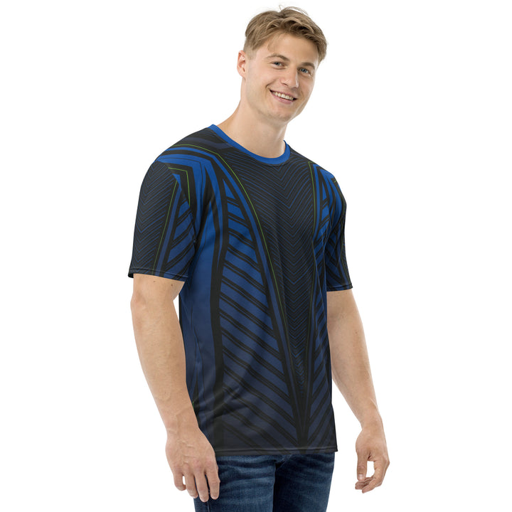 Premium Men's Jersey - Black-Blue Engine