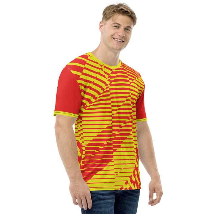 Premium Men's Jersey - Red-Yellow Spin