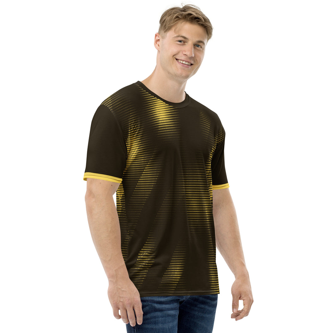 Premium Men's Jersey - Black-Yellow Stripes