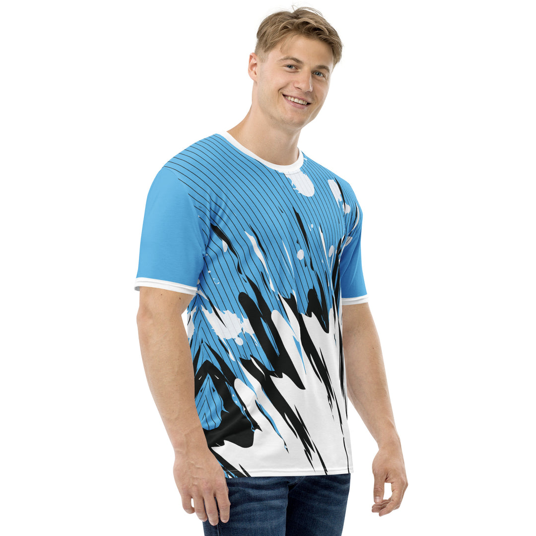 Premium Men's Jersey - Blue-White Splash