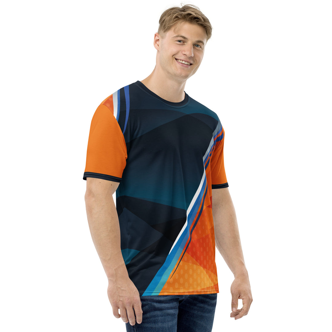 Premium Men's Jersey - Orange-Blue Champ