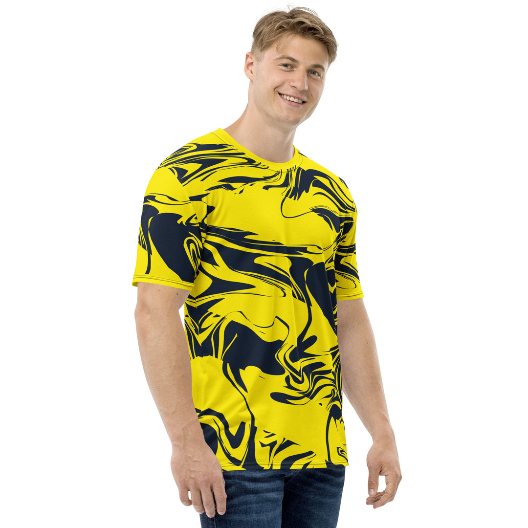 Premium Men's Jersey - Yellow-Black Merge