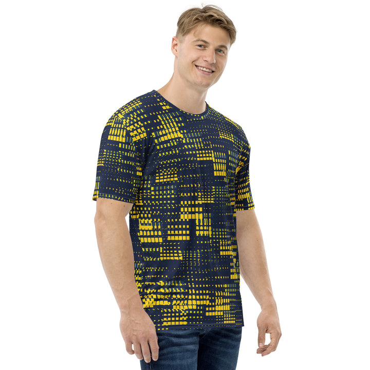 Premium Men's Jersey - Yellow-Blue Blast