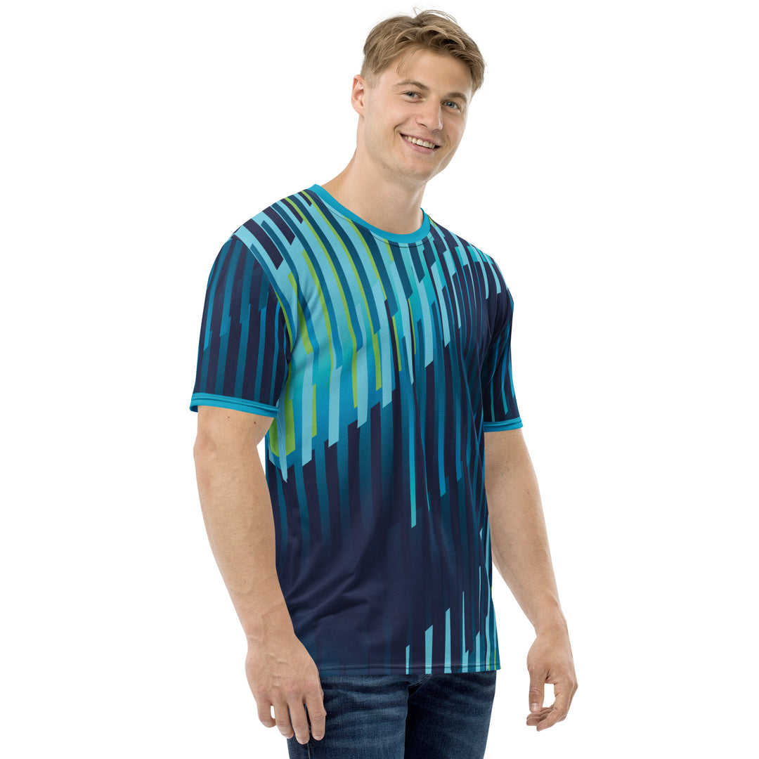 Premium Men's Jersey - Blue-Green Fence